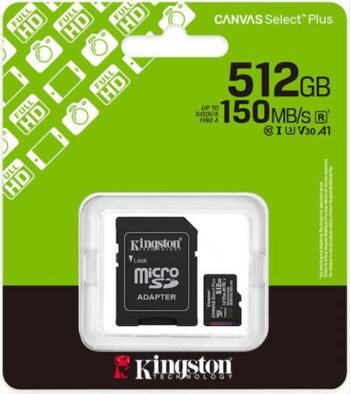 Kingston Canvas Select Plus microSDXC 512GB Class 10 (SDCS3/512GB)