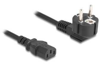 DELOCK καλώδιο τροφοδοσίας 81326, 3x 0.75mm², 2m, μαύρο