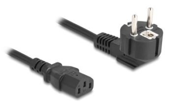 DELOCK καλώδιο τροφοδοσίας 81567, 3x 1.00mm², 2m, μαύρο