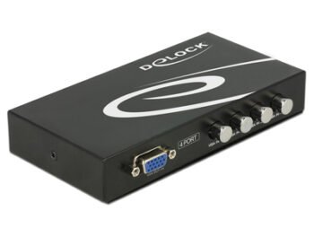 DELOCK VGA switch 87635, 4 σε 1, 1080p, bidirectional, μαύρο