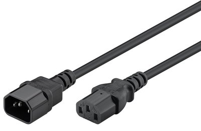 GOOBAY καλώδιο προέκτασης τροφοδοσίας 95124, 0.75mm², 0.5m, μαύρο