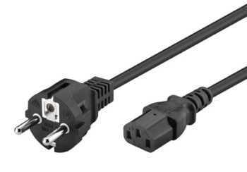 POWERTECH καλώδιο τροφοδοσίας Η/Υ & οθόνης P002, 3x0.75mm², copper, 1.5m, μαύρο