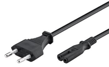 POWERTECH Καλώδιο τροφοδοσίας Euro VDE 2x0.5mm², PVC, copper, 1.5m