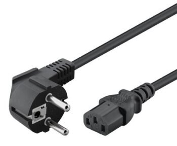 POWERTECH καλώδιο τροφοδοσίας CAB-P028, 3x 0.50mm, 1.5m, μαύρο, 10τμχ