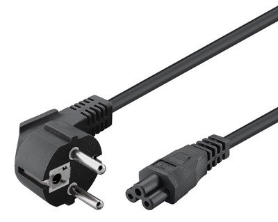 POWERTECH καλώδιο τροφοδοσίας CAB-P035, copper, 3x 0.5mm, 1.5m, μαύρο