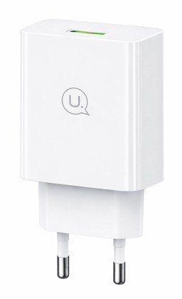 USAMS φορτιστής τοίχου T22, 1x USB, QC3.0 18W 3A, λευκός