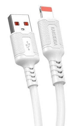 KAKUSIGA καλώδιο Lightning σε USB KSC-984, σιλικόνης, 3Α, 480Mbps, 1m, λευκό