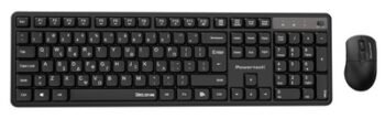 POWERTECH set ασύρματο ποντίκι & πληκτρολόγιο PT-1541, 2.4GHz, αθόρυβο, μαύρο
