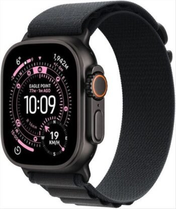 Apple Watch Ultra 3 Titanium 49mm Black Titanium Case with Black Alpine Loop