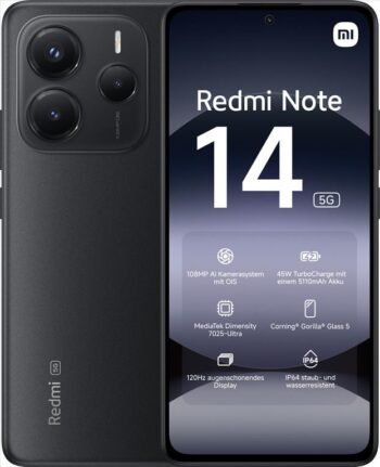 Xiaomi Redmi Note 14 5G NFC 6GB/128GB DS Midnight Black EU