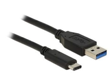 DELOCK USB Καλώδιο από USB 3.1 Type-A σε USB Type-C, Black, 1m