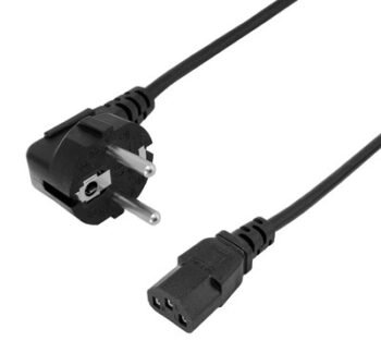 POWERTECH καλώδιο τροφοδοσίας CAB-P045, 3x 0.75mm², copper, 2m, μαύρο