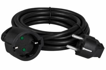 POWERTECH μπαλαντέζα ρεύματος PT-1562, 1x schuko, 16A, 5m, μαύρη