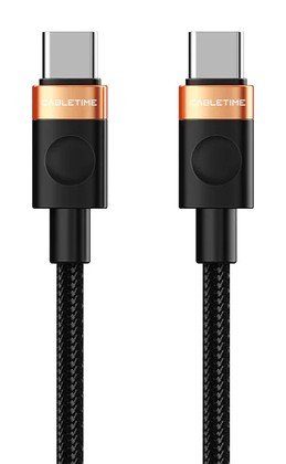 CABLETIME καλώδιο USB-C CT-CM60, 60W, 480Mbps, 1m, μαύρο