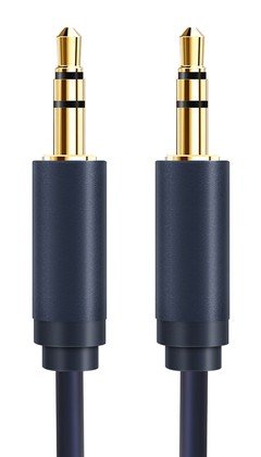 CABLETIME καλώδιο ήχου 3.5mm CT-AV301-H11G, gold plated, 5m, μπλε