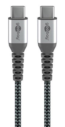 GOOBAY καλώδιο USB-C 79559, 60W, 480Mbps, 0.15m, μαύρο
