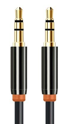 CABLETIME καλώδιο ήχου 3.5mm CT-AV311-P11G, gold plated, 0.5m, μαύρο