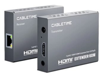 CABLETIME HDMI video extender CT-HEHD-FG60 μέσω καλωδίου RJ45, 1080p/60Hz, έως 60m
