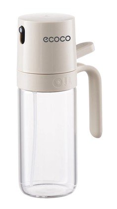 ECOCO γυάλινο δοχείο λαδιού E24235 με ψεκαστήρα, 250ml, γκρι