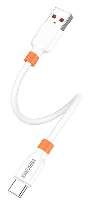 KAKUSIGA καλώδιο USB-C σε USB KSC-1024, σιλικόνης, 5A, 480Mbps, 0.25m, λευκό