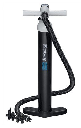 BESTWAY τρόμπα χειρός 62227 με μανόμετρο, 1.8/3.45lt, 7/23PSI, μαύρη