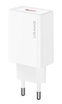 USAMS φορτιστής τοίχου CC324, USB, 18W, λευκός