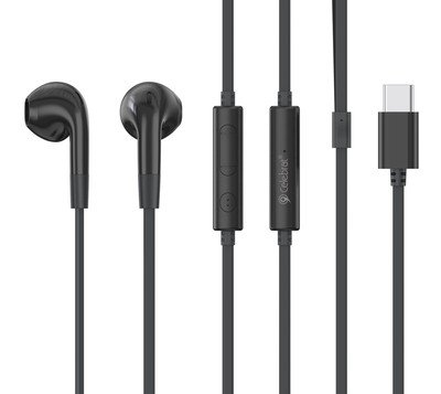 CELEBRAT earphones με μικρόφωνο G39, USB-C σύνδεση, 14mm, 1.2m, μαύρα
