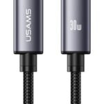 USAMS καλώδιο Lightning σε USB-C SJ770, 30W, 480Mbps, 1m, μαύρο