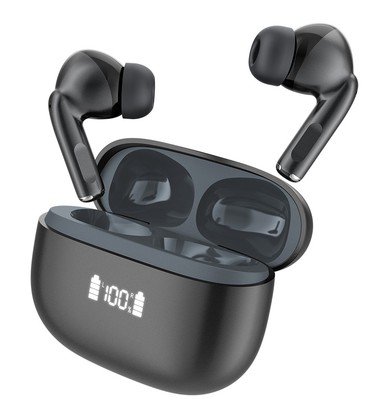 CELEBRAT earphones με θήκη φόρτισης W72, True Wireless, 10mm, 33/380mAh, ANC & ENC, μαύρα