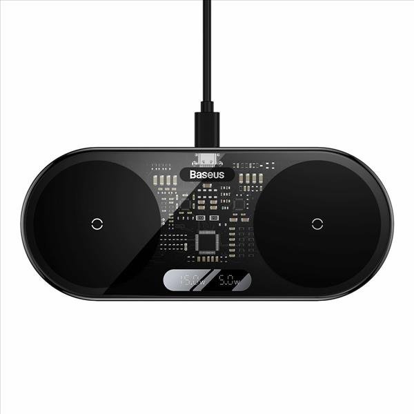 Baseus Wireless Charger 20W Dual Charger Black (WXSX010101)