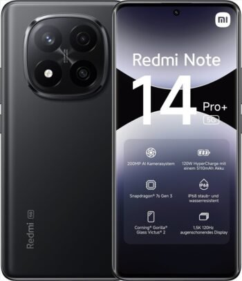 Xiaomi Redmi Note 14 Pro+ 5G NFC 12GB/256GB Midnight Black EU