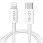 LDNIO καλώδιο Lightning σε USB-C MFi01, MFi, 30W, 480Mbps, 1m, λευκό