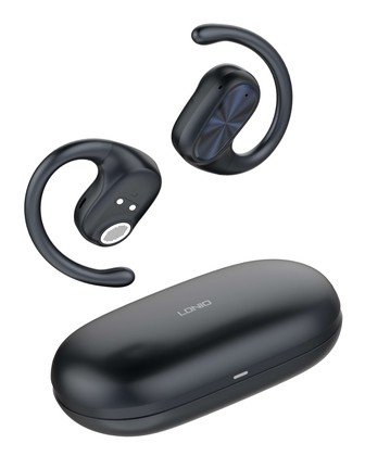 LDNIO earphones με θήκη φόρτισης T07, OWS Bone Conduction, 15mm, 60/500mAh, μαύρα