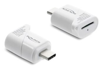 DELOCK card reader 91427 για micro SD, USB-C σύνδεση, 5Gbps, λευκό