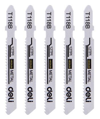 DELI σετ λάμες σέγας DH-QJT012-E4 για μέταλλο, T118B, 5τμχ