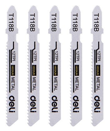 DELI σετ λάμες σέγας DH-QJT012-E4 για μέταλλο, T118B, 5τμχ