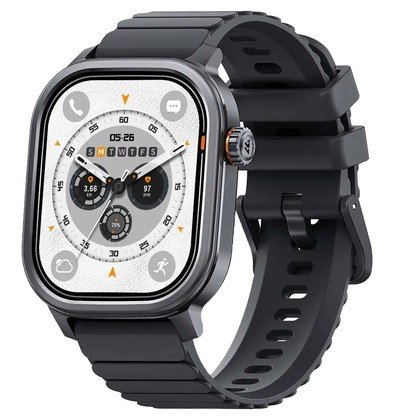 KOSPET smartwatch Pulse, heart rate, 1.96" AMOLED, IP68, μαύρο