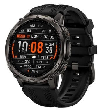 KOSPET smartwatch TANK T4C, heart rate, 1.5" AMOLED, GPS, 5 ATM & IP69K, με φακό, μαύρο