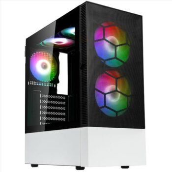 Kolink Observatory MX Mesh ARGB Midi Tower Case – Black (with 5 ARGB fans – 2x140mm & 3x120mm)