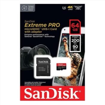 Sandisk Extreme Pro 64GB C10 UHS-I SDXC (SDSQXCU-064G-GN6MA)