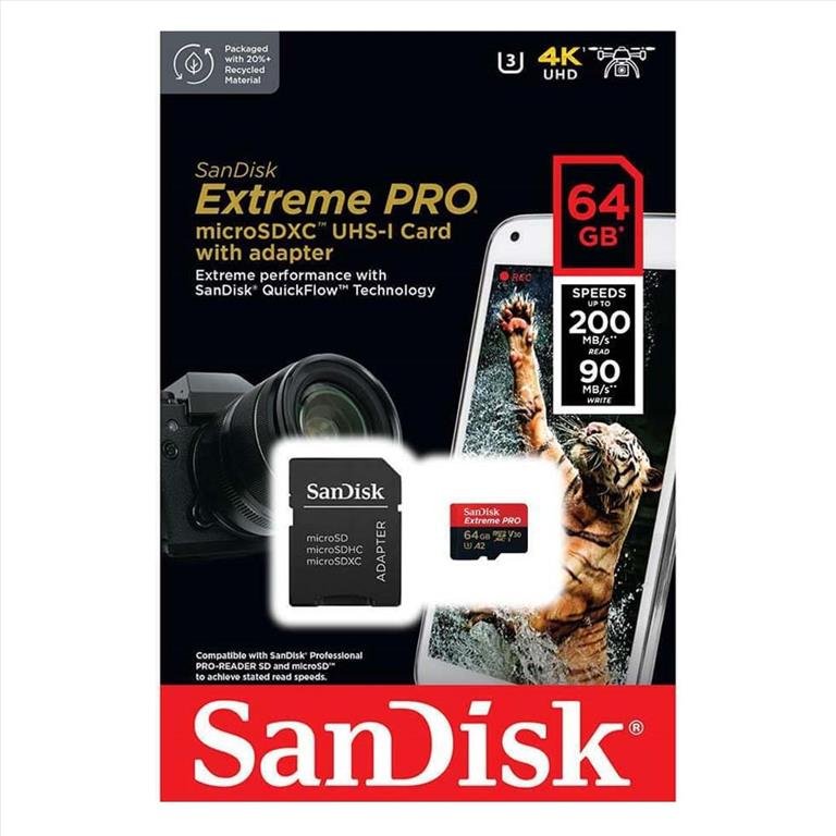 Sandisk Extreme Pro 64GB C10 UHS-I SDXC (SDSQXCU-064G-GN6MA)