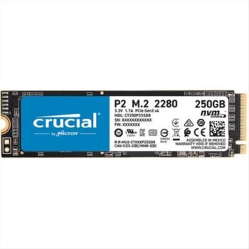 Crucial P2 SSD 250GB M.2 NVMe PCI Express 3.0 (CT250P2SSD8)