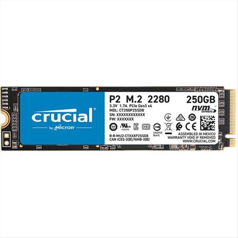Crucial P2 SSD 250GB M.2 NVMe PCI Express 3.0 (CT250P2SSD8)