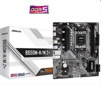ASRock B650M-H/M.2+ Motherboard Micro ATX with AMD AM5 Socket (90-MXBMS0-A0UAYZ)