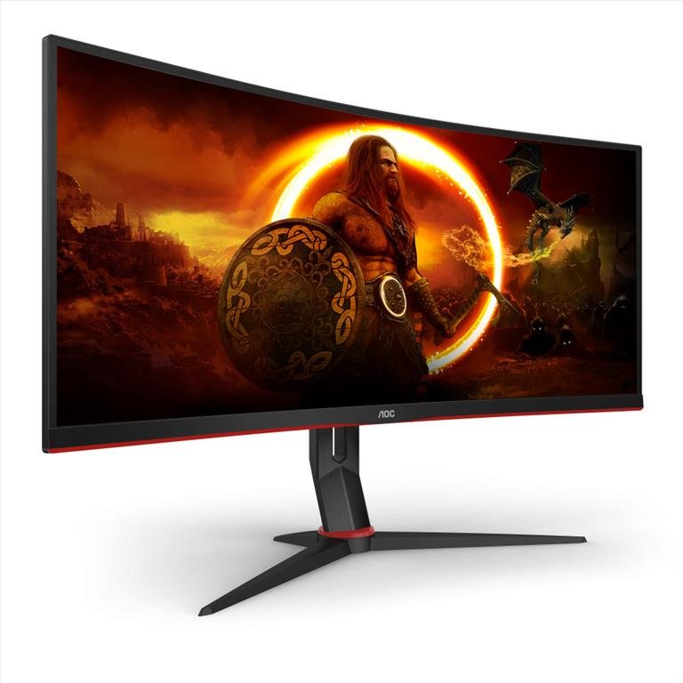 AOC CU34G2X/BK 34" Curved Ultrawide QHD Gaming Monitor VA 3440x1440 4ms