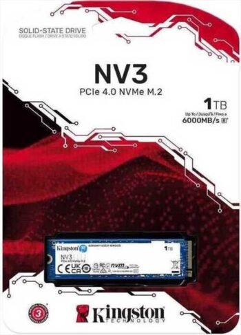 Kingston NV3 SSD 1TB M.2 NVMe PCI Express 4.0 (SNV3S/1000G)