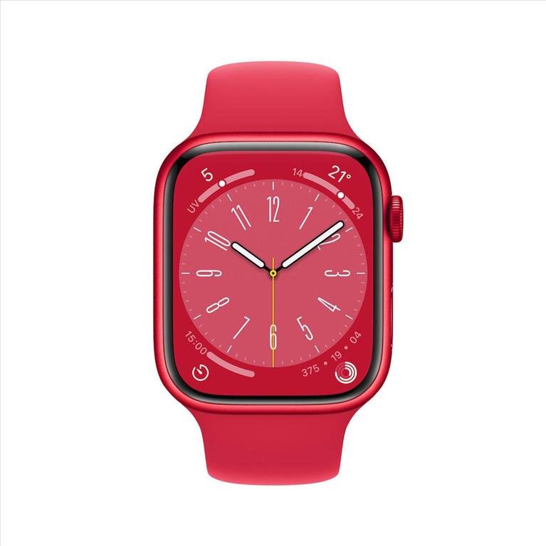Apple Watch Series 8 GPS 45mm Red Alum.Case with Sport Band Red EU (MNP43W)