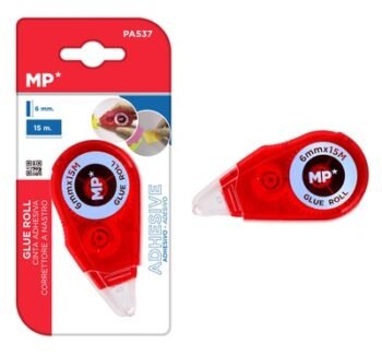 MP κολλητική ταινία διπλής όψεως PA537, 6mm x 15m, κόκκινη