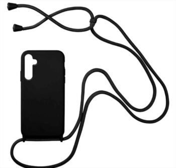 Back Cover Silicone Black with Strap for Galaxy A35 / A55 (A356/A556)