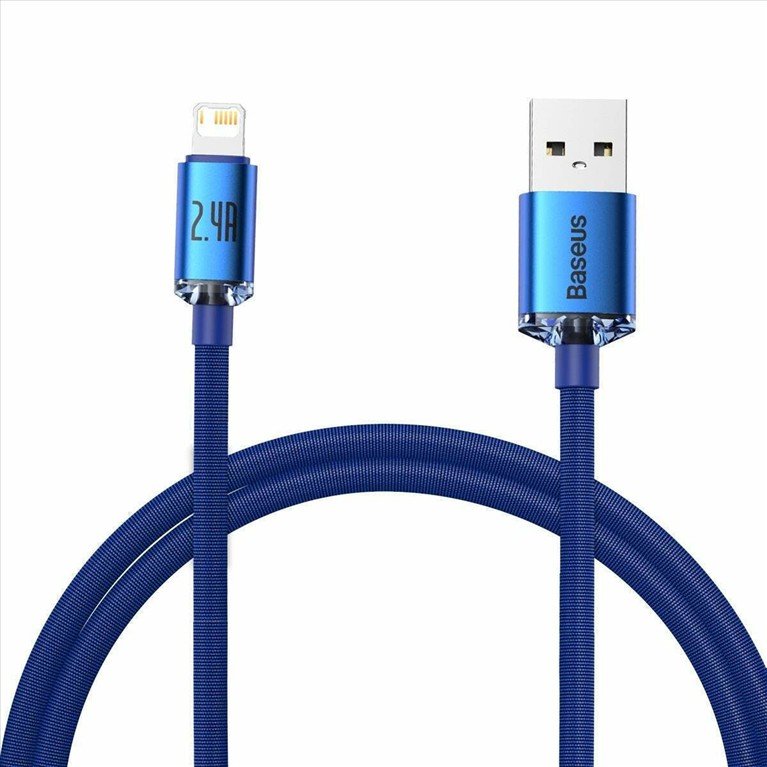 Baseus Crystal Shine Braided USB to Lightning Cable Blue 1.2m (CAJY000003)